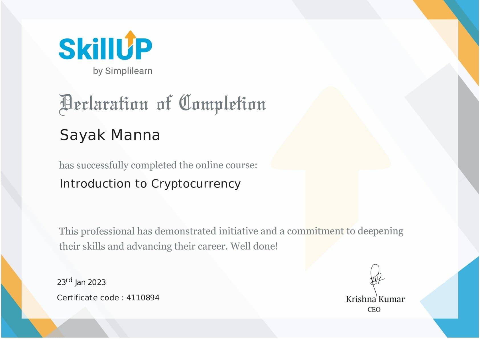Professional Qualification