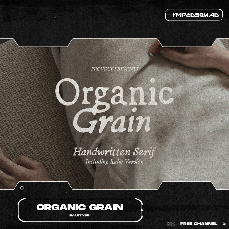 Organic Grain Handwritten Serif Font